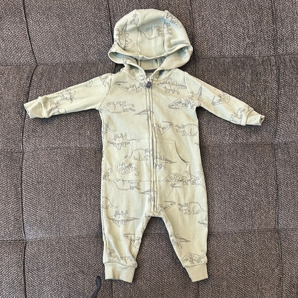 Green Dinosaur Print Kids One Piece